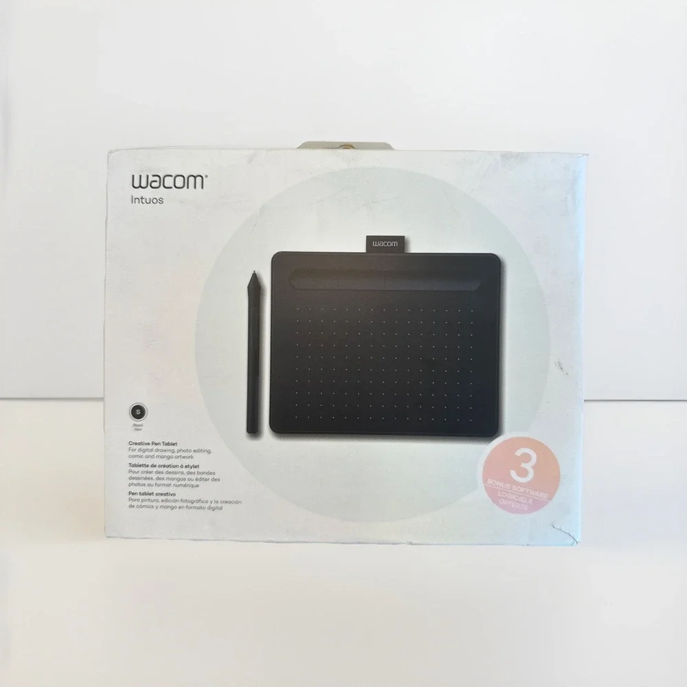Wacom Intuos S Wireless Drawing Graphics Pen Tablet Black Bonus Software
